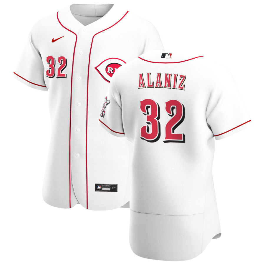 Cincinnati Reds 32 R.J. Alaniz Men Nike White Home 2020 Authentic Player MLB Jersey